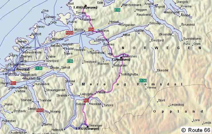Talstadhesten - ndalsnes - Trollstigen - Geiranger 170km