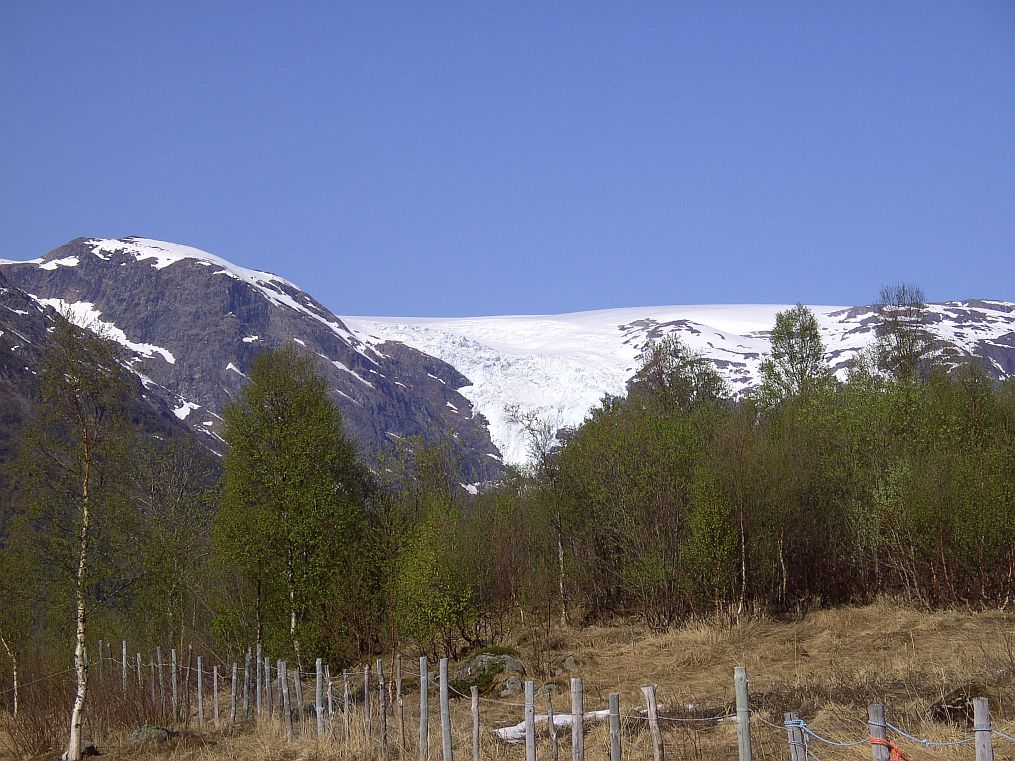 Der Gletscher Oksfjordjokelen - einer der grssten Gletscher Norwegens