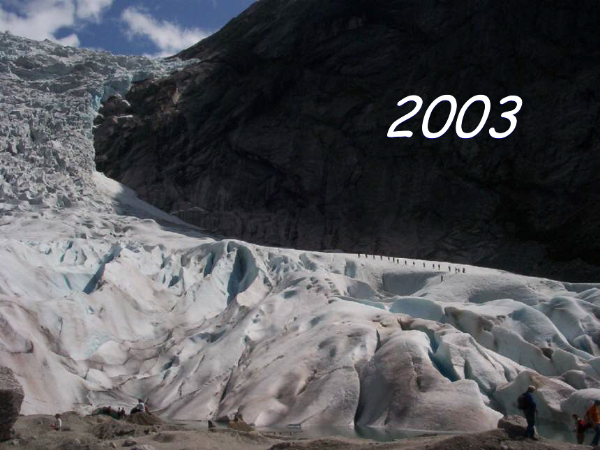 Jedoch waren Gletscherwanderungen 2003 hier noch gang und gebe.