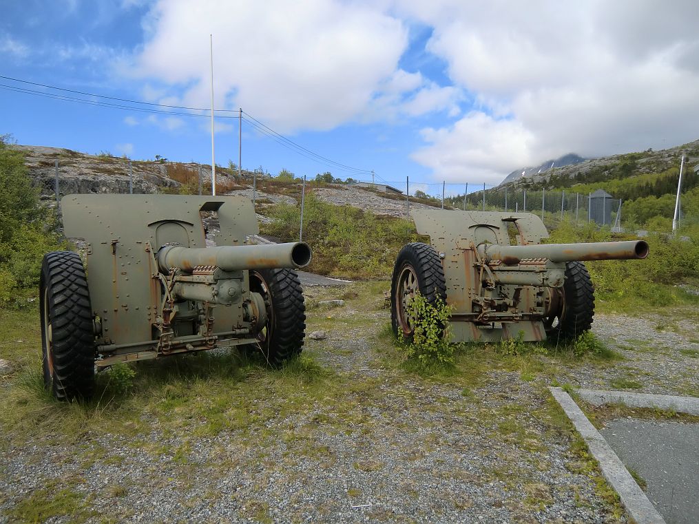Das neutrale Norwegen wurde von der deutschen Wehrmacht besetzt. Hier ein Freiluftmuseum der  Heeresküstenbatteriestellung (HBK16./974) 1942-1945 