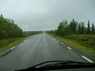 Auf der E10 zwischen dem Polarkreis und Kiruna