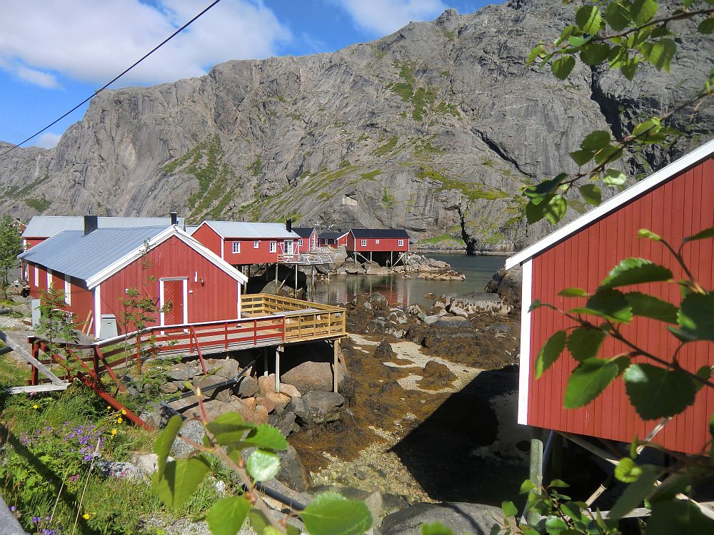 50 idyllische Rorbuer sind das Reiseziel von unzähligen Gästen, die jedes Jahr nach Nusfjord kommen