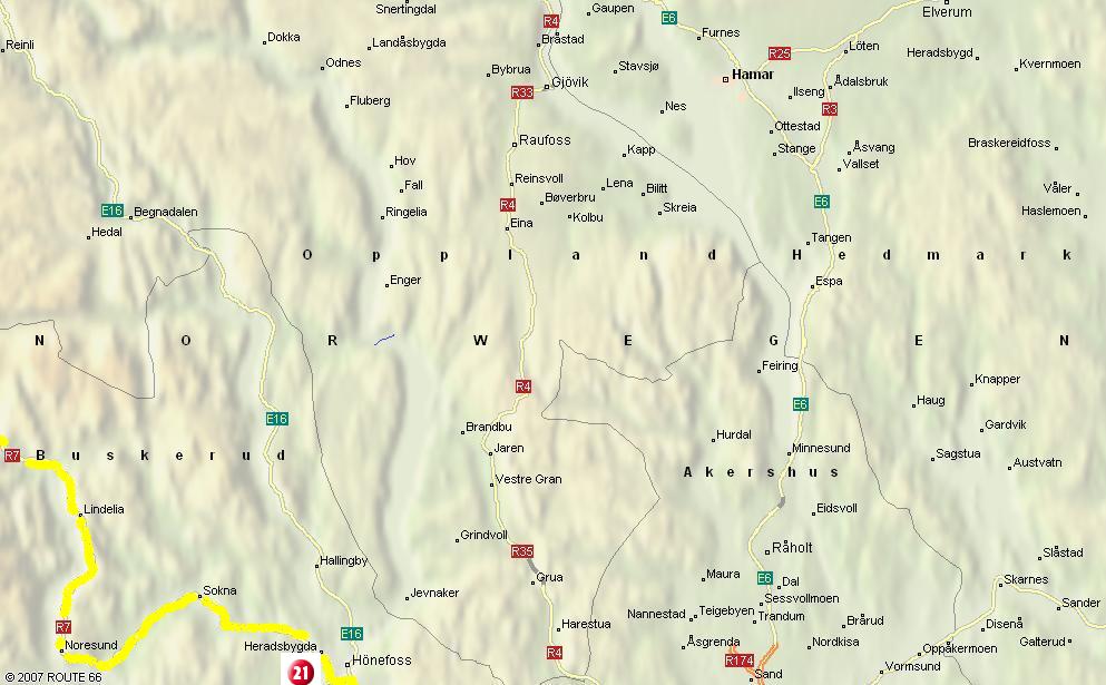 Oppland + Hedmark + Buskerud + Akershus + Hedmark